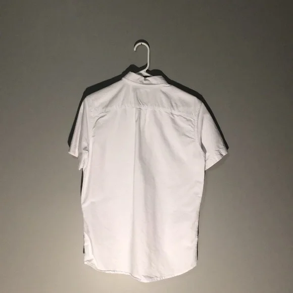 American Eagle White Shortsleeve Button Up - Picture 3 of 3